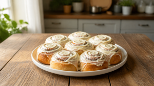 Skořicové rolky s cream cheese polevou