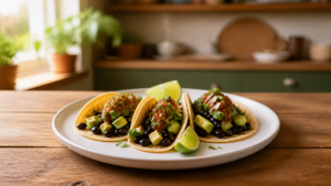 Rychlé avokádové tacos s fazolemi