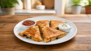 Rychlá quesadilla se sýrem a fazolemi