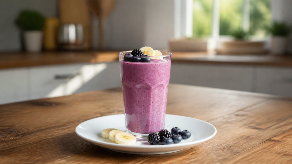 Smoothie z lesních plodů s banánem