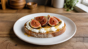 Ricotta toast s fíky a medem