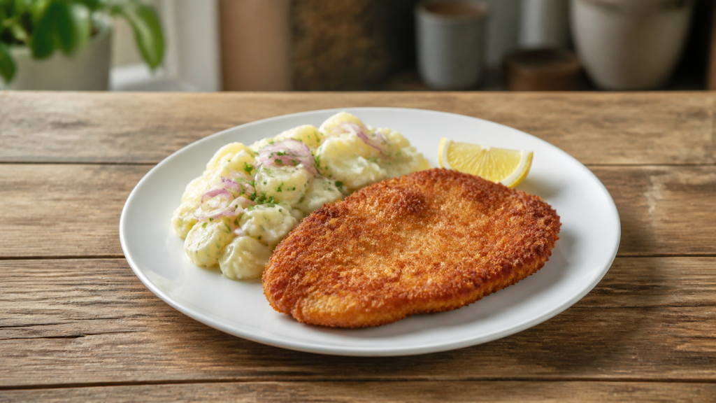 Kuřecí schnitzel s bramborovým salátem