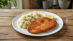 Kuřecí schnitzel s bramborovým salátem