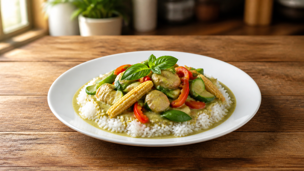 Thajské curry se zeleninou a rýží