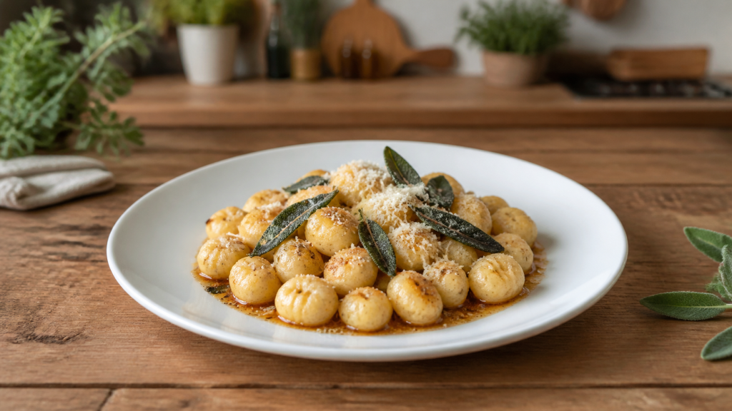 Sýrové gnocchi s šalvějovým máslem