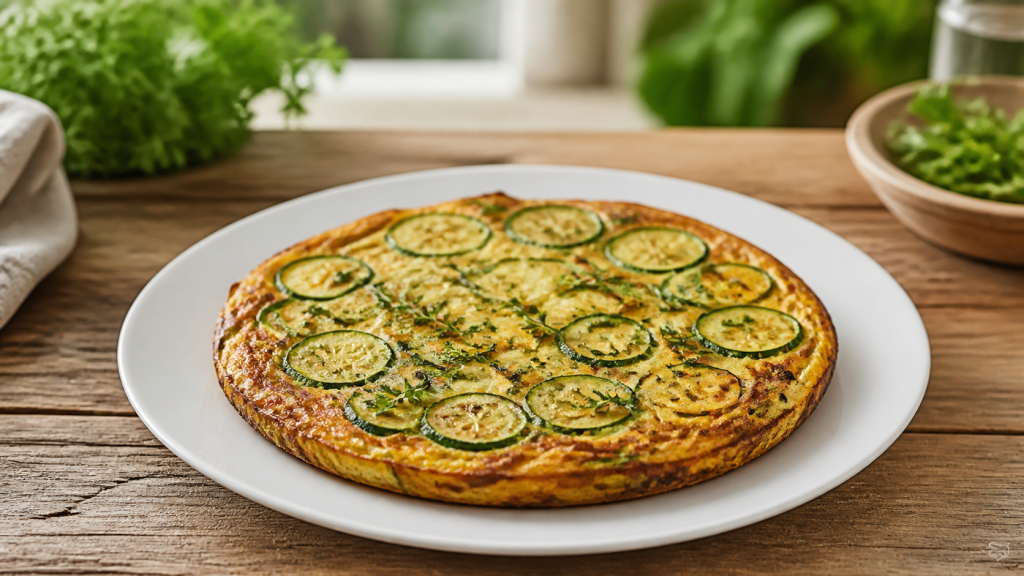 Cuketové frittata s bylinkami