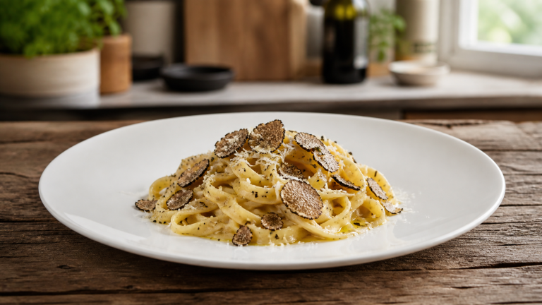 Tagliatelle al tartufo s lanýžovým olejem