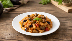Sicilská caponata s těstovinami