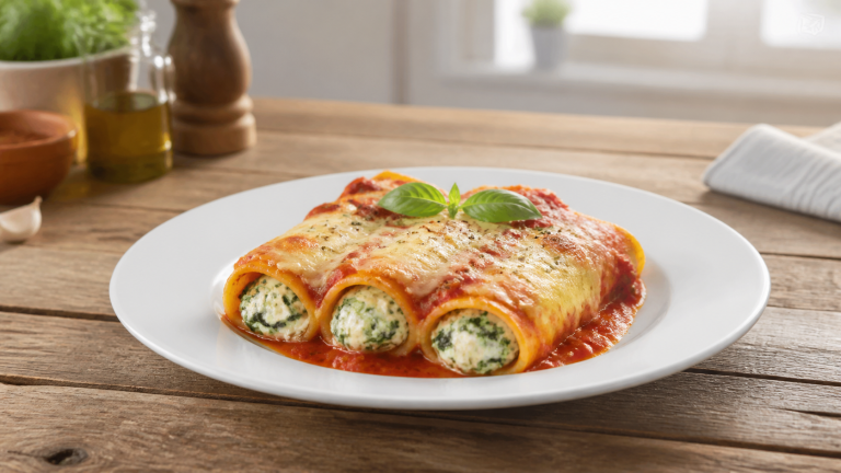 Cannelloni plněné ricottou a špenátem