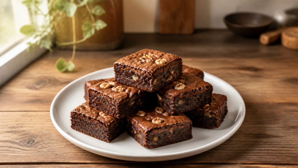 Čokoládový brownie s ořechy