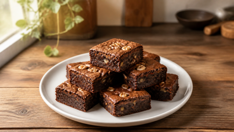 Čokoládový brownie s ořechy
